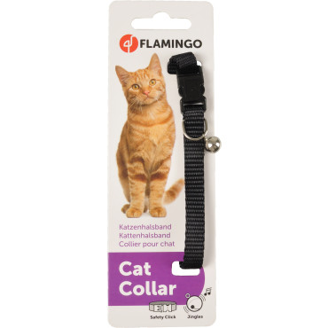 FLAMINGO CAT COLLAR ZIGGI BLACK