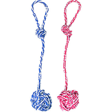 FLAMINGO DOG Toy Boef Tug rope Knotted ball Multiple colours